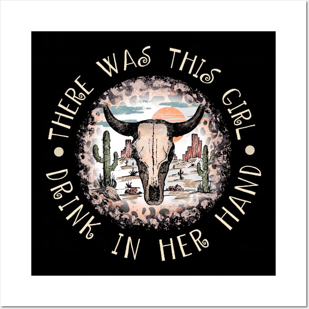 There was this girl, drink in her hand Leopard Deserts Cactus Wall Art by Chocolate Candies